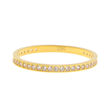 22ct Gold CZ Eternity Wedding Band - A121030