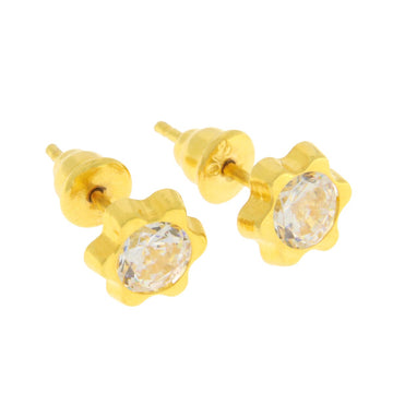 22ct Gold Flower Stud Earrings - A121048