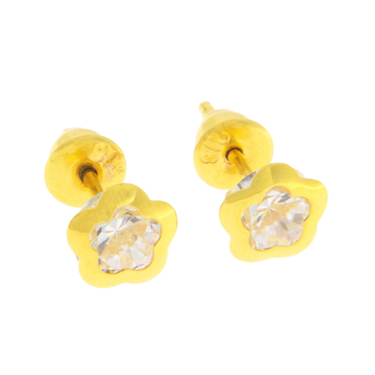 22ct Gold Floral Stud Earrings - A121051