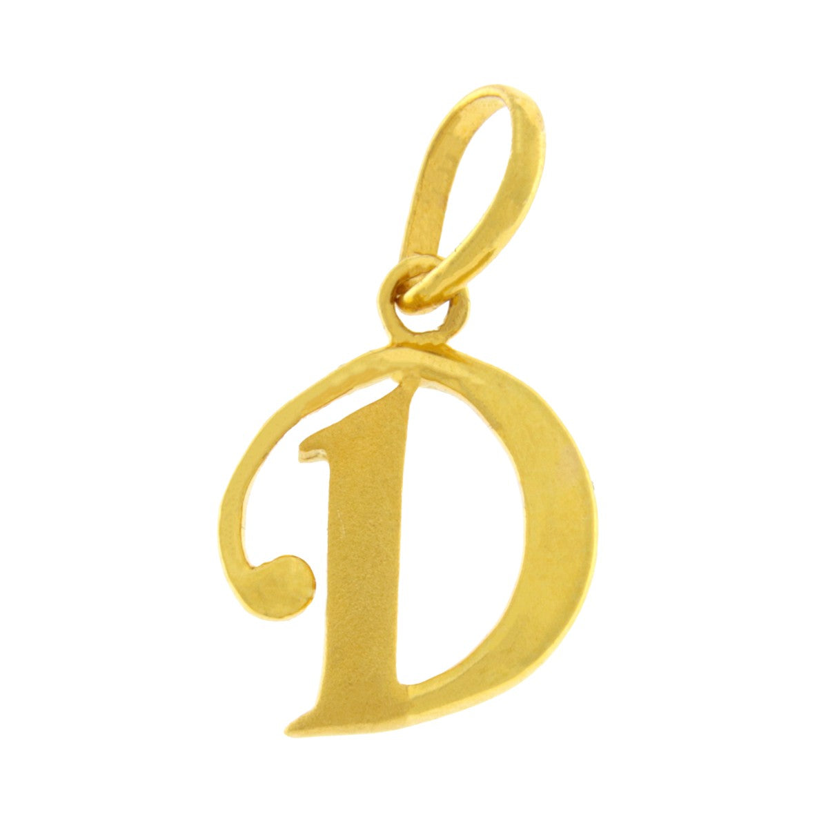 22ct Gold D Pendant - PB21081