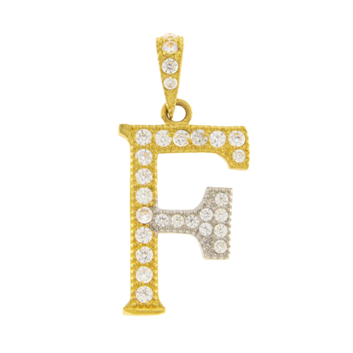 22ct Gold Bold F Pendant - PB21088