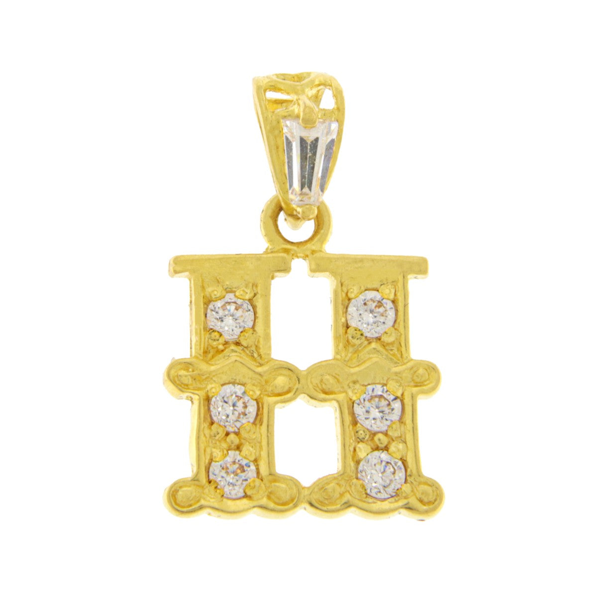 22ct Gold H Pendant - PB21091