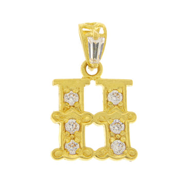22ct Gold H Pendant - PB21091