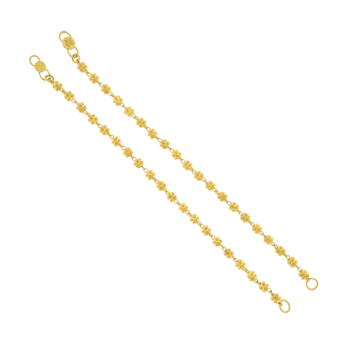 22ct Gold Floral Kids Bracelets (Pair) - PB21109
