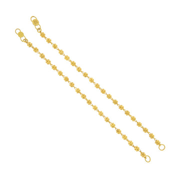 22ct Gold Floral Kids Bracelets (Pair) - PB21109