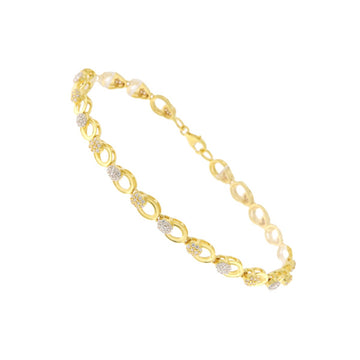 22ct Gold Open Oval Link Bracelet - PB21118