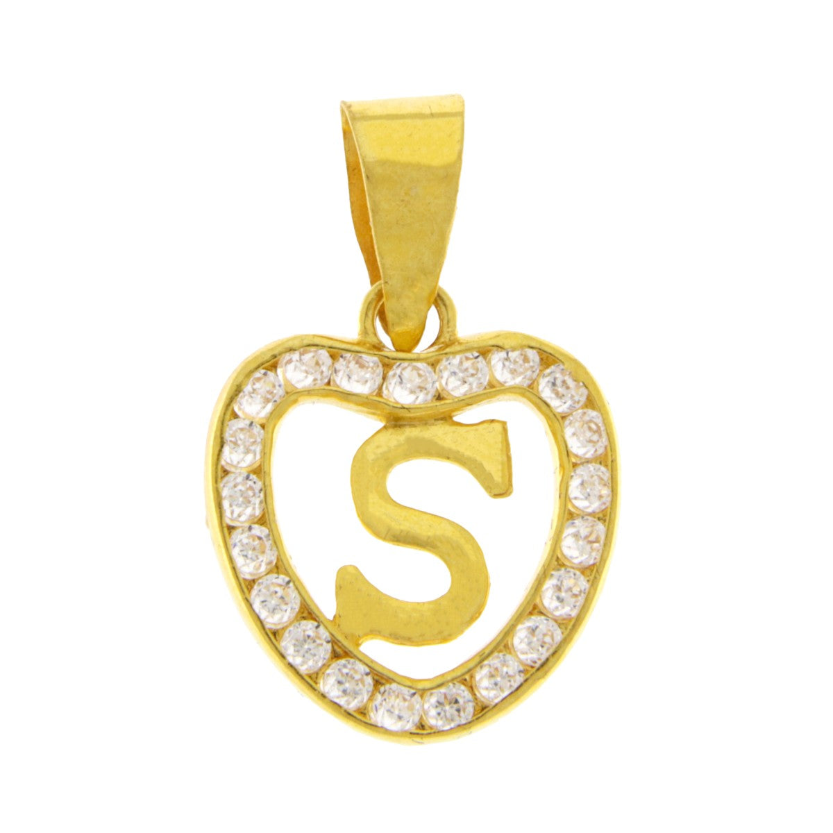22ct Gold Heart S Pendant - PB21132
