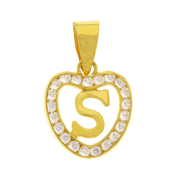 22ct Gold Heart S Pendant - PB21132