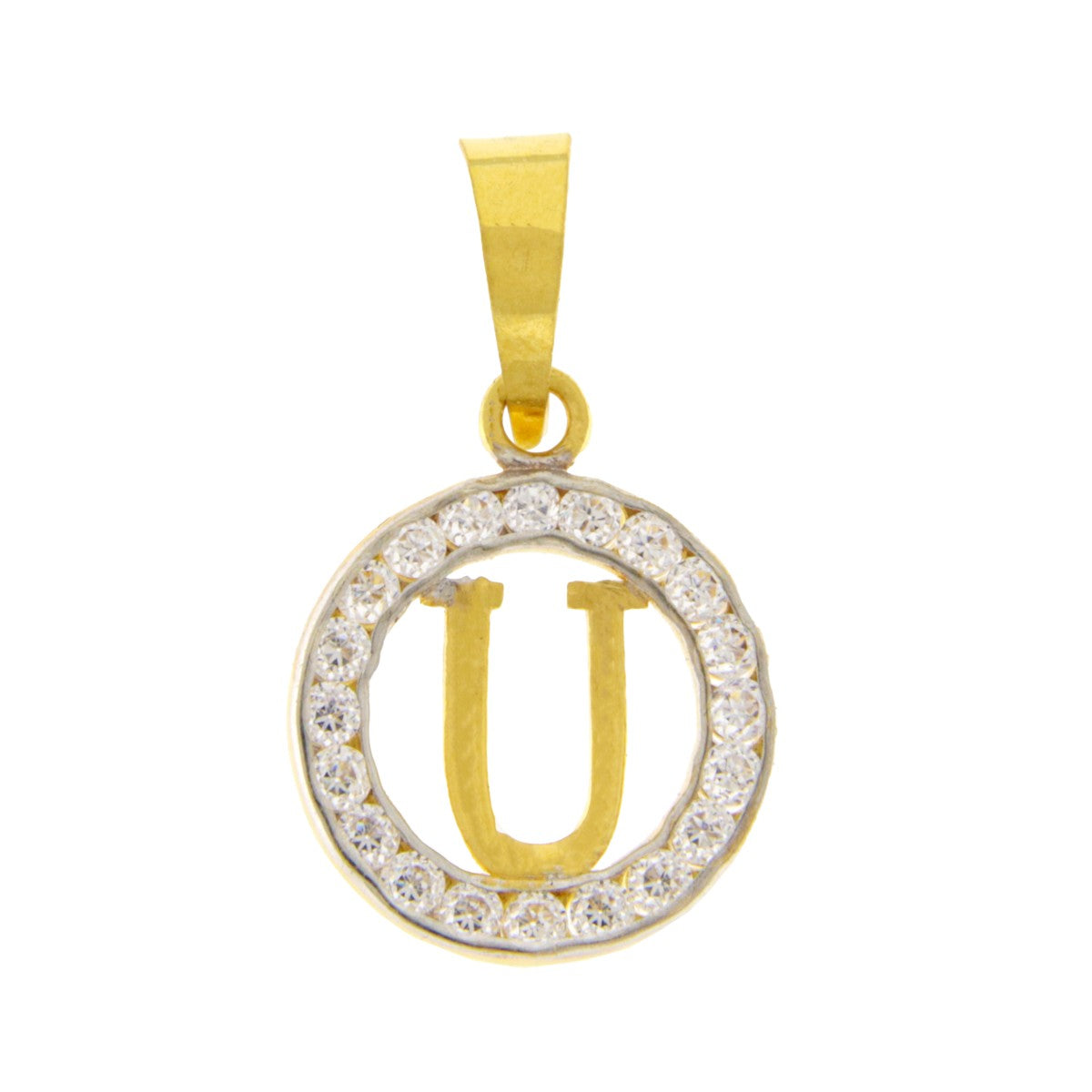 22ct Gold Round U Pendant - PB21138