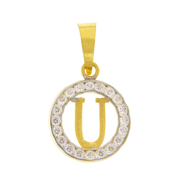 22ct Gold Round U Pendant - PB21138