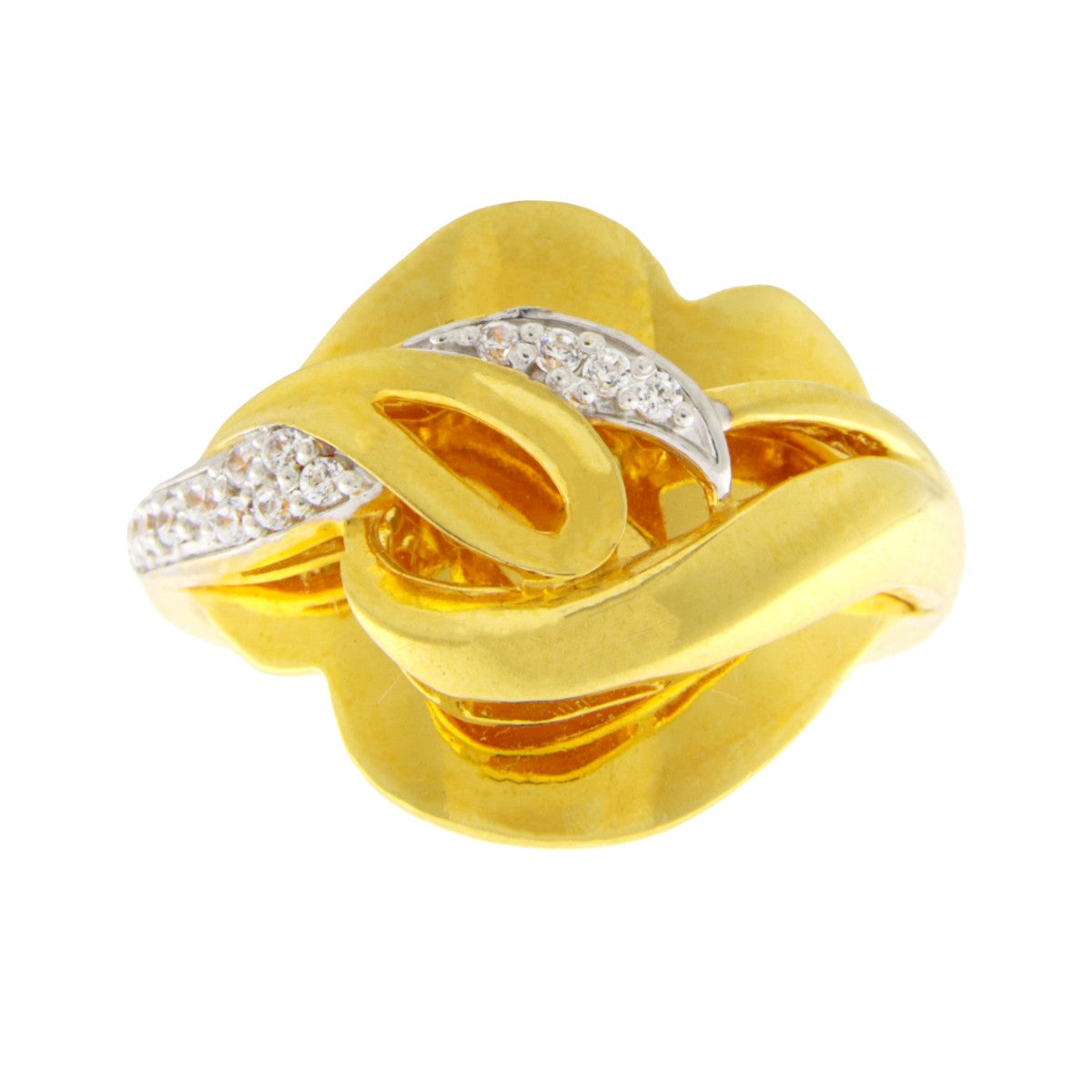 22ct Gold Designer Ring with CZ Accents - PB21173