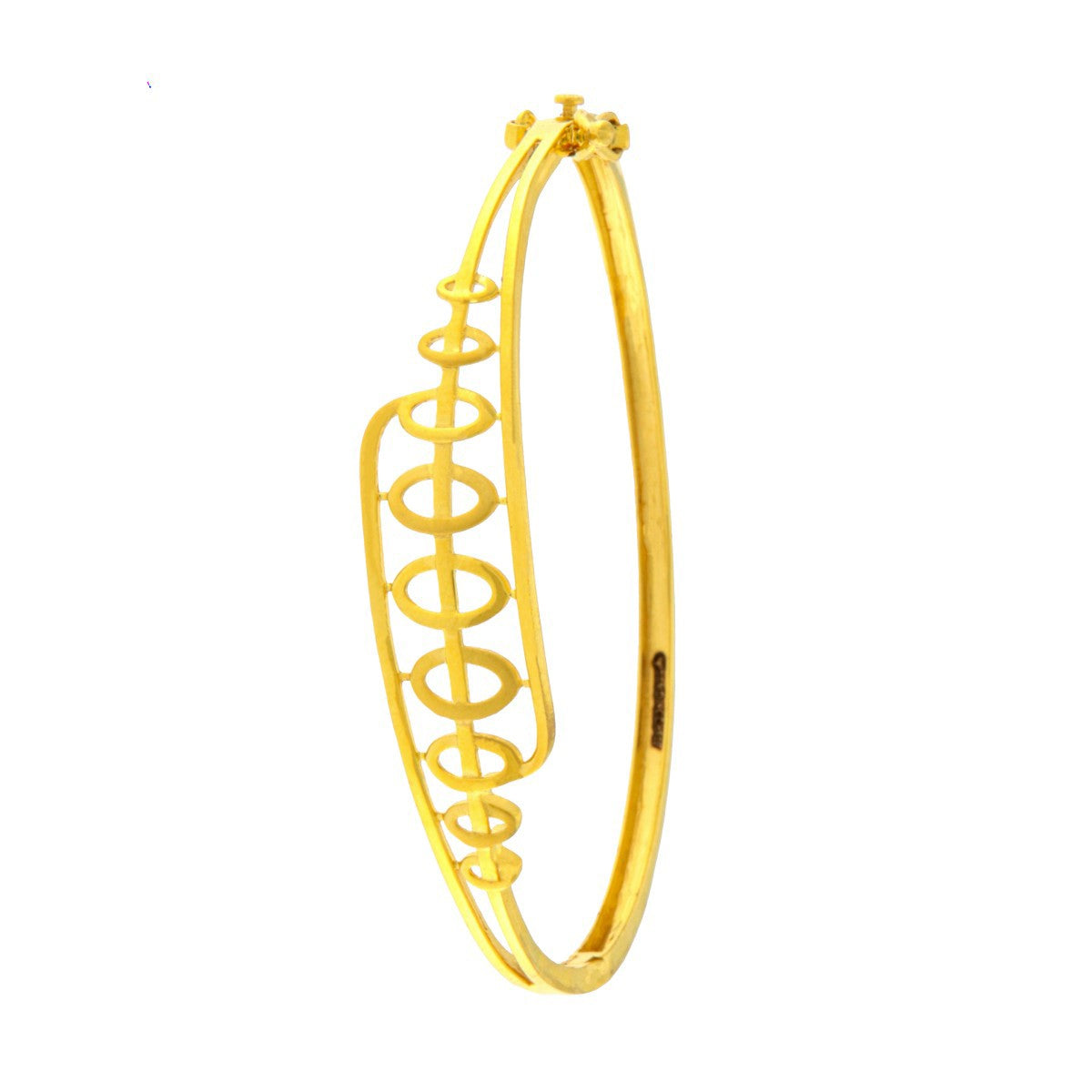 22ct Gold Oval Link Bangle (Openable) - PB21231