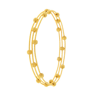 22ct Gold Textured Ball Bangle - PB21238
