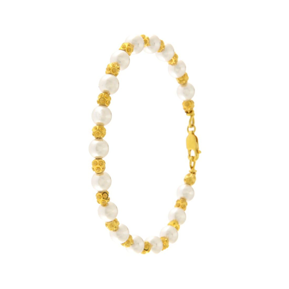 22ct Yellow Gold Beaded Bangle (Openable) - Prestige Stones