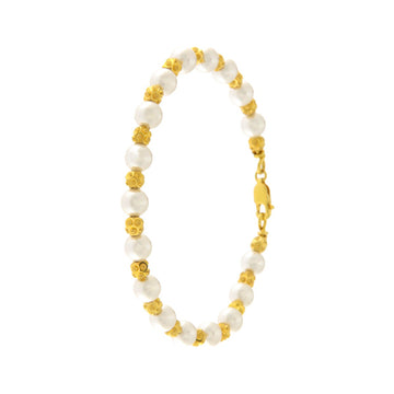 22ct Gold Beaded Bangle (Openable) - PB21242
