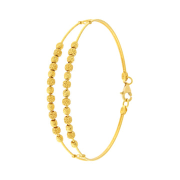 22ct Gold Beaded Double Strand Bangle (Openable) - PB21247