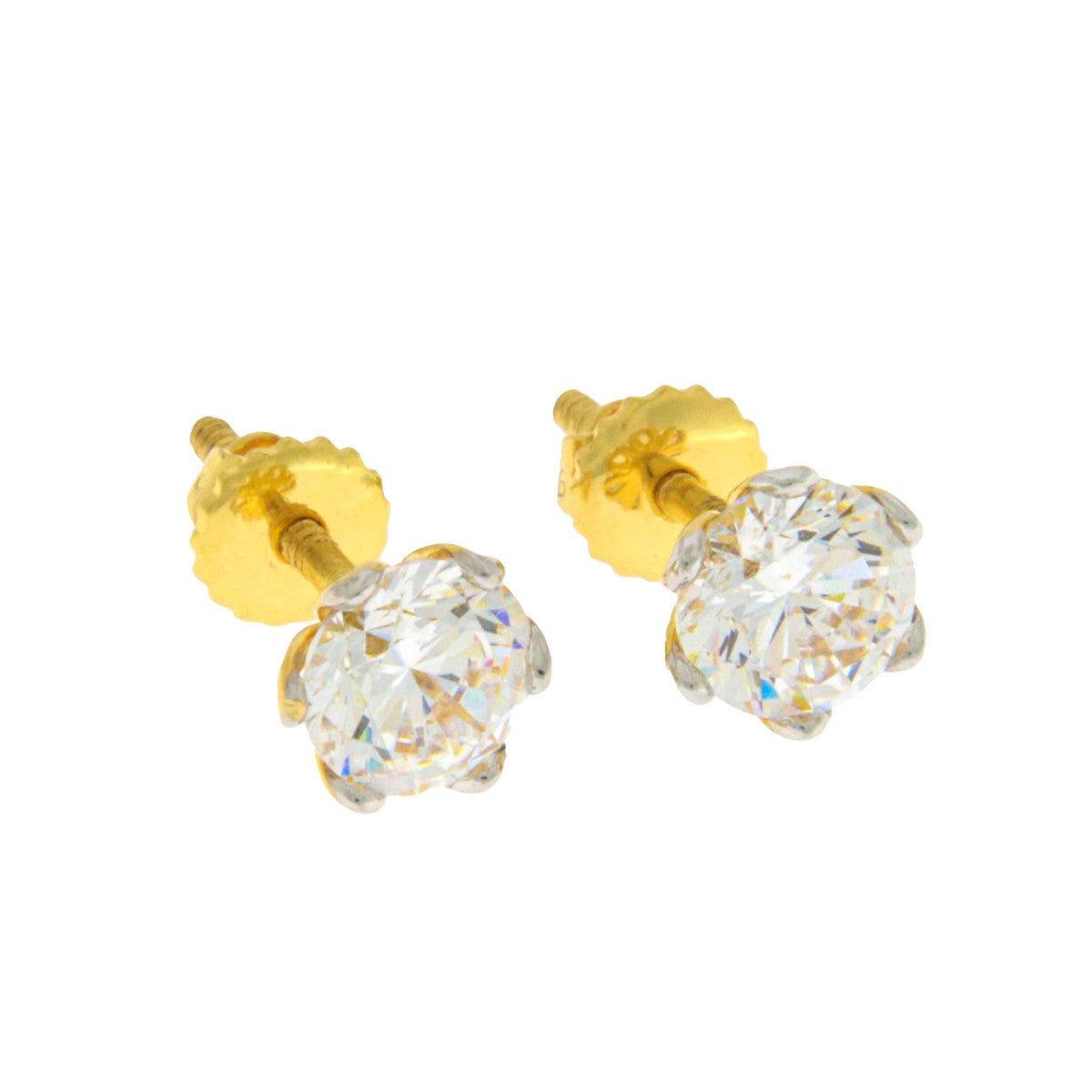 22ct Gold Stud Earrings - A121306