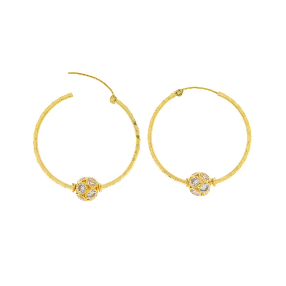 22ct Gold Medium Hoop Earrings - A121318