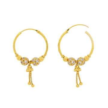 22ct Gold Small Hoop Earrings - A121327