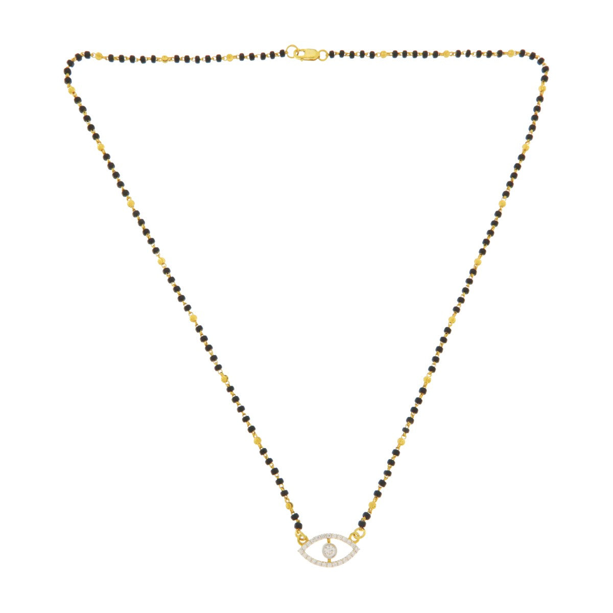 22ct Gold Evil Eye Necklace/Mangalsutra - PB21342