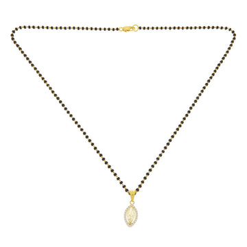 22ct Gold Mangalsutra with Marquise CZ Pendant - PB21369