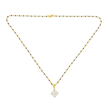 22ct Gold Princess Cut CZ Mangalsutra - PB21372