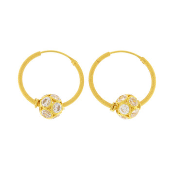 22ct Gold Small Hoop Earrings - PB21391