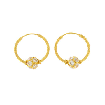22ct Gold Small Hoop Earrings - PB21399