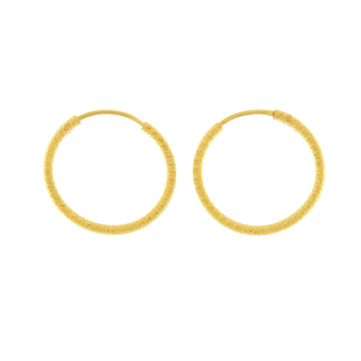 22ct Gold Small Hoop Earrings - PB21411