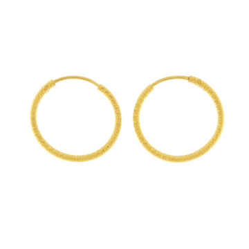 22ct Gold Small Hoop Earrings - PB21411