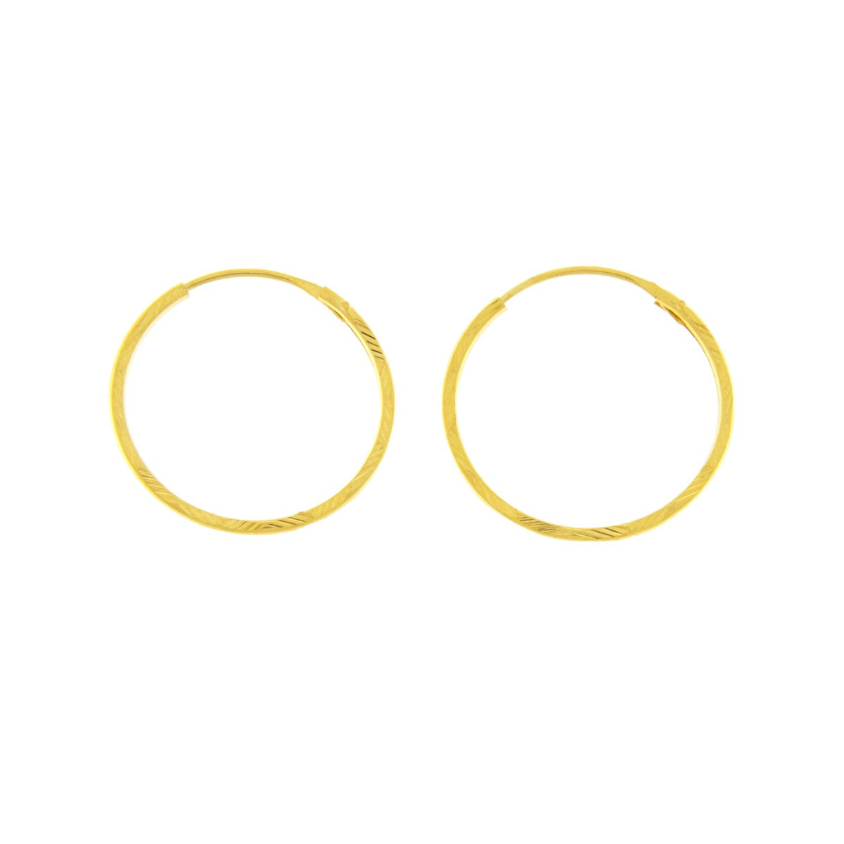 22ct Gold Small Hoop Earrings - PB21417
