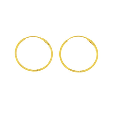 22ct Gold Small Hoop Earrings - PB21417