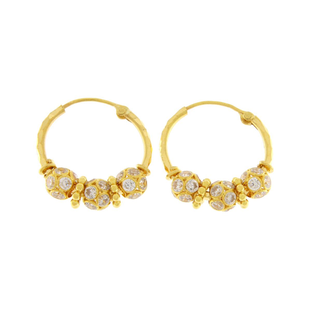 22ct Gold Small Hoop Earrings - PB21422