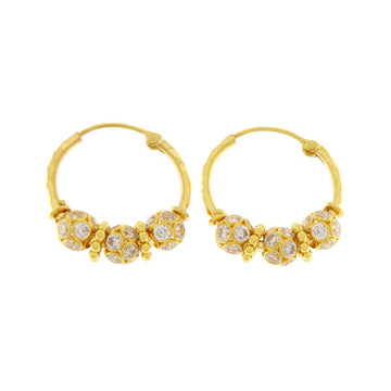 22ct Gold Small Hoop Earrings - PB21422