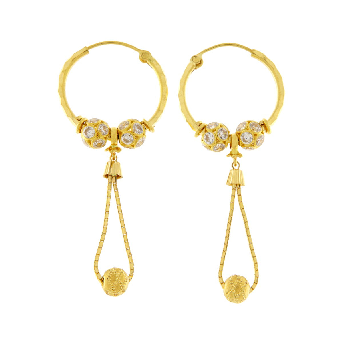 22ct Gold Small Hoop Earrings - PB21425