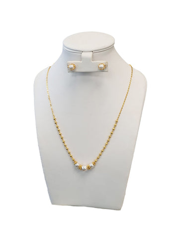 22ct Gold Bead Necklace Set - PB21481