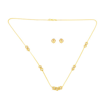 22ct Gold Ball Design Necklace Set - PB21496