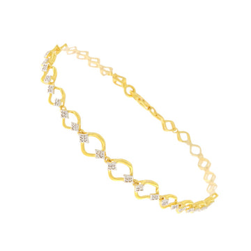 22ct Gold CZ Link Bracelet - PB21502