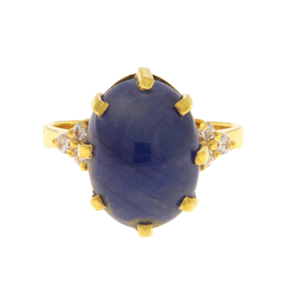 22ct Gold Star Sapphire & CZ Engagement Ring - A121641