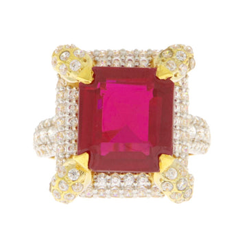 22ct Gold Rubylight Statement Ring with CZ Accents - A121647