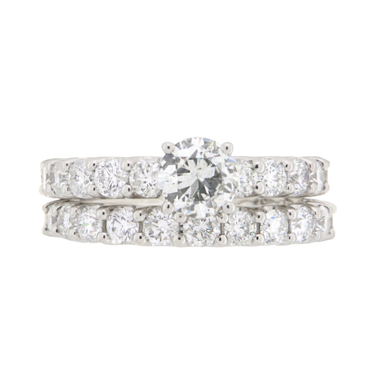 3.05ct Diamond Platinum Bespoke Premium Quality Wedding Ring Set - A121657