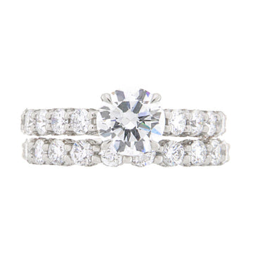 4.10ct Diamond Platinum Bespoke Premium Quality Wedding Ring Set - A121658