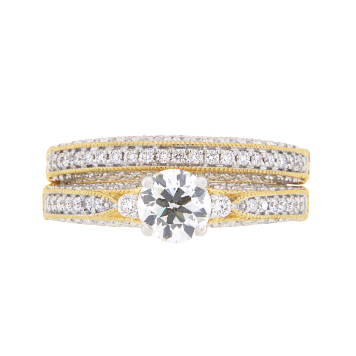 1.66ct Diamond Wedding Ring Set in 18ct Yellow Gold - A121661