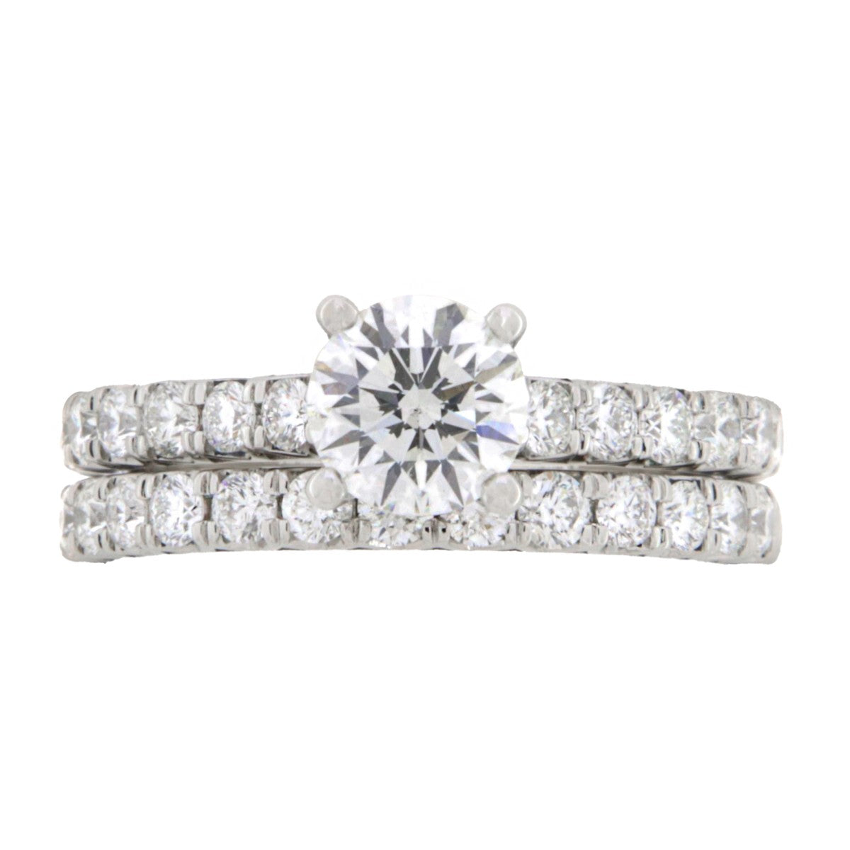 2.11ct Diamond Platinum Bespoke Premium Quality Wedding Ring Set - A121662