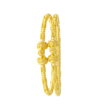 22ct Gold Ornate Filigree Pipe Bangles – Openable Pair - A121739