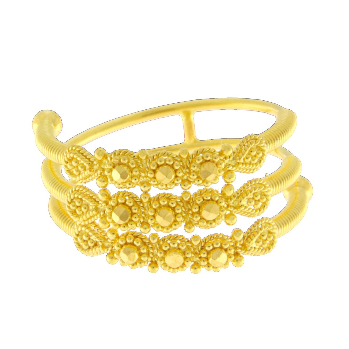 22ct Gold Adjustable Floral Filigree Ring - PB21764