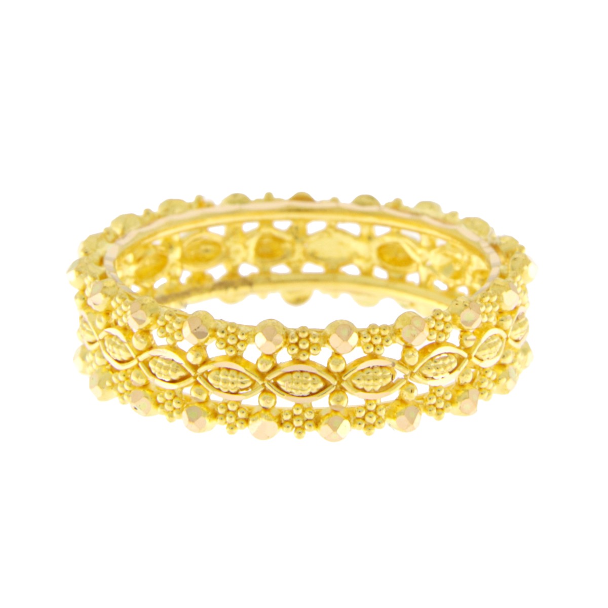 22ct Gold Intricate Pattern Wedding Band - PB21776