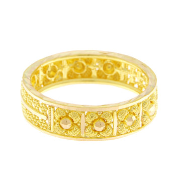 22ct Gold Geometric Detail Wedding Band - PB21783