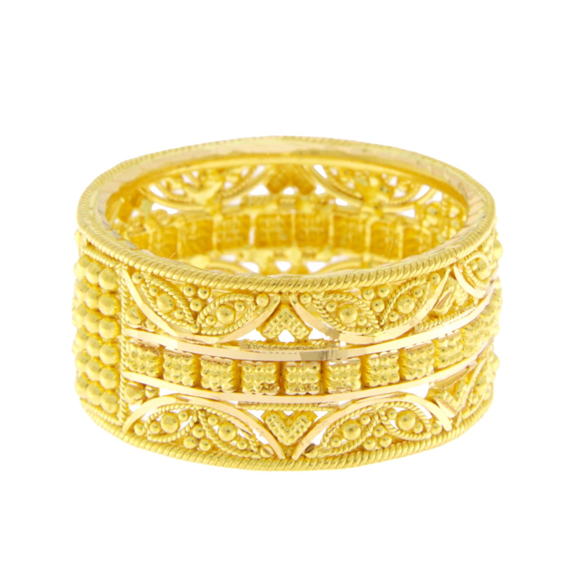 22ct Gold Ornate Filigree Wedding Band - PB21793