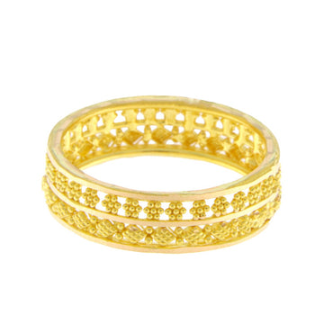 22ct Gold Filigree Beaded Wedding Band - PB21795